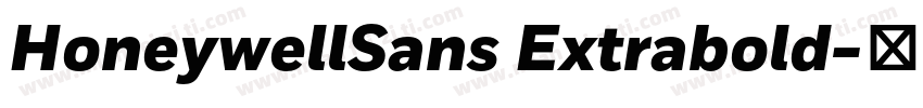 HoneywellSans Extrabold字体转换